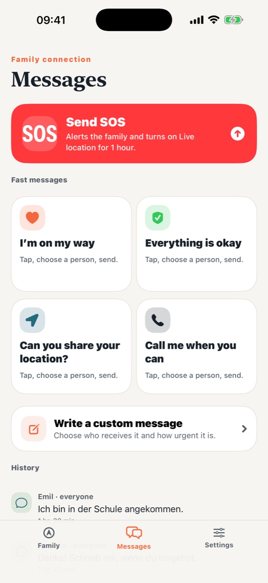 Messages with a volume knob